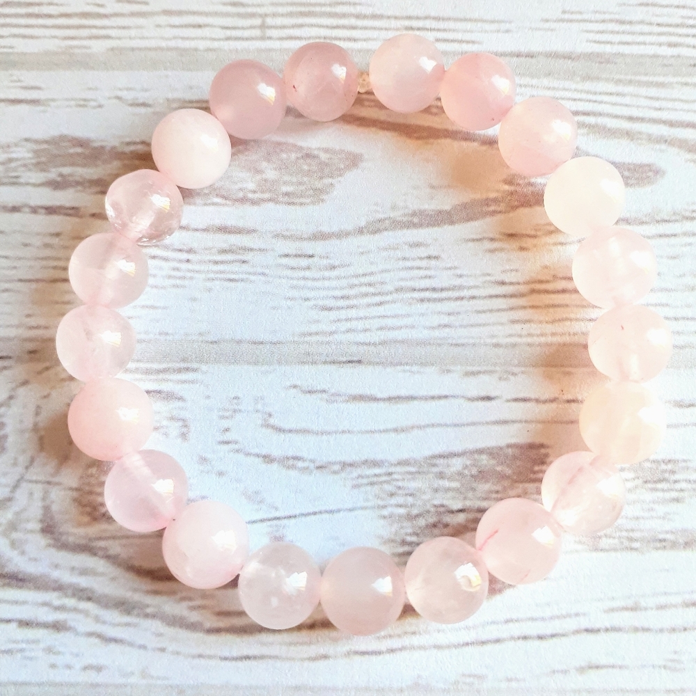 Rose Quartz Gemstone Bracelet - Picture 2 of 2